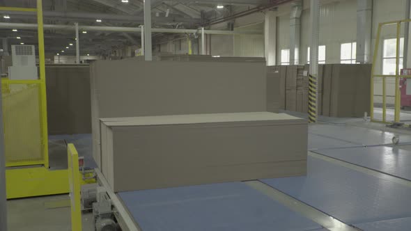 A Working Conveyor in a Paper Mill. Technology. Factory. Kyiv. Ukraine alt