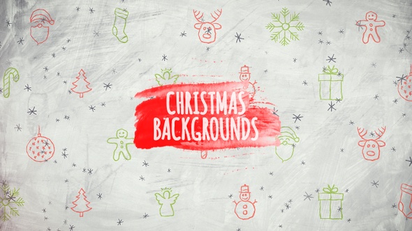 Christmas Backgrounds - Hand Drawn Icons