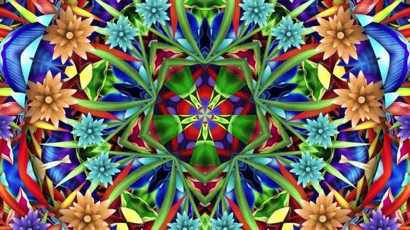 Tropical Flowers Kaleidoscope