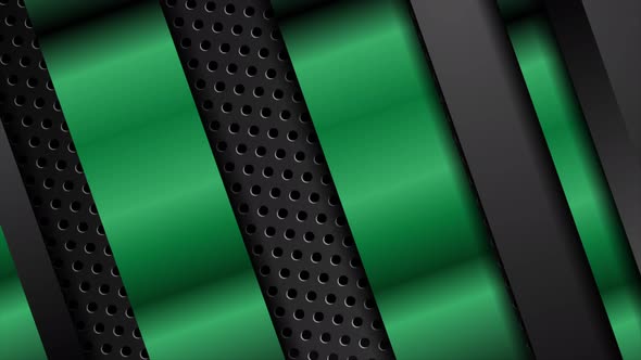 Black Green Metal Stripes alt