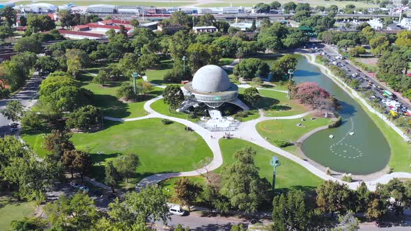 Planetarium Galileo Galilei, Square, Plazoleta, Park (Buenos Aires) aerial view