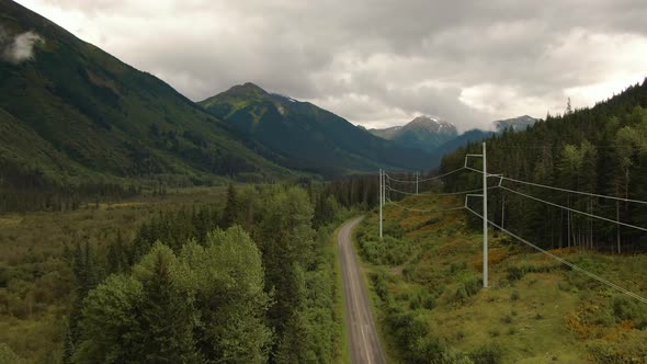 Panoramic View of Scenic Road Surrounded By Mountains alt