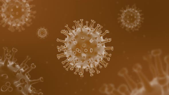 Coronavirus ( Covid – 19 ) 4K Looped Background  - Orange