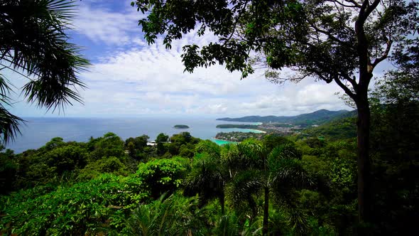 view of the sea from the sea KATA Point Phuket Thailand alt