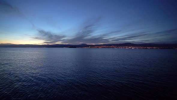 Extreme Long Shot of Eilat and Its Blinking Lights Late in the Evening alt