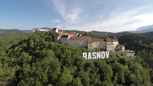 Aerial of Rasnov Citadel alt