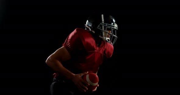American football player running forward alt