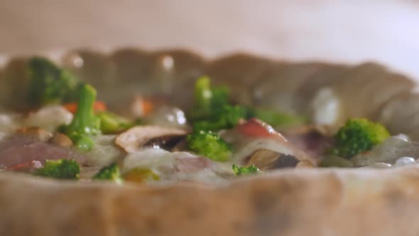 The Process of Cooking Pizza in the Oven