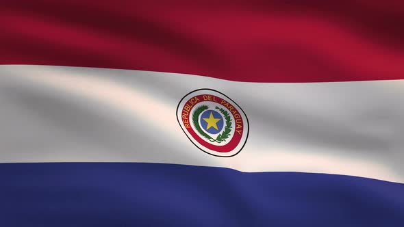 Paraguay Windy Flag Background 4K alt