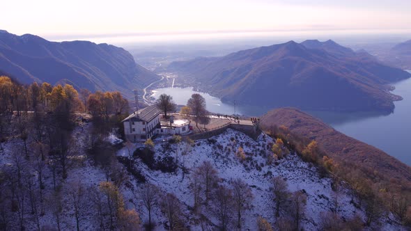 Sighignola Mountain and the Balcone D'Italia Overlooking Lake Lugano alt