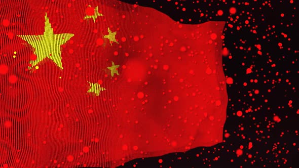 Chinese Flag Particle Animation alt