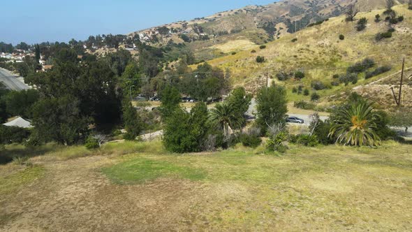 Aerial Shot of Granada Hills California Old Melveny Park alt