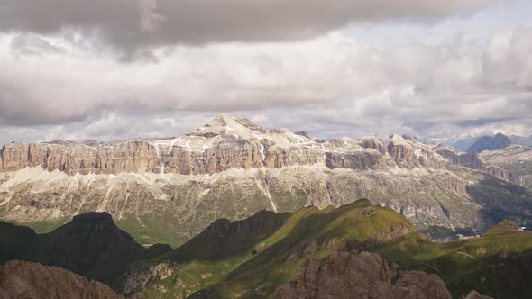 View From the Marmolada Mountain in the Dolomites Italy