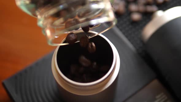 Pouring Coffee Bean