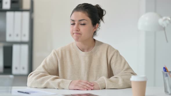 Head Shake As No By Indian Woman alt