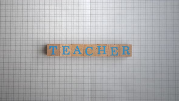 Teacher Wooden Letters Stop Motion