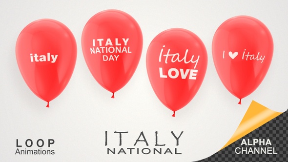 Italy National Day Celebration Balloons