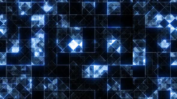 Diagonal Block Pattern Blue