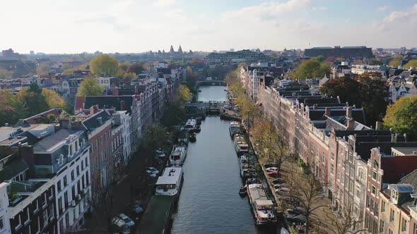 Aerial Video of Amsterdam Netherlands