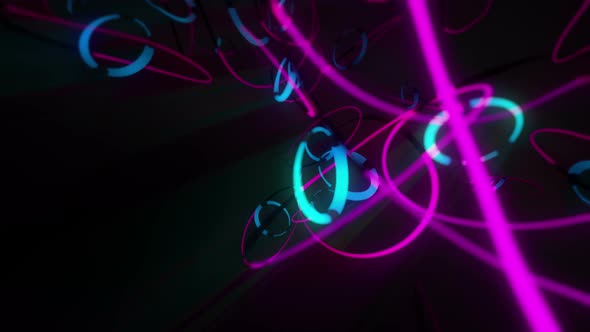 Abstract Neon 4K