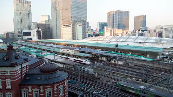 Metropolis Railway Lines Station Train Track Tokyo