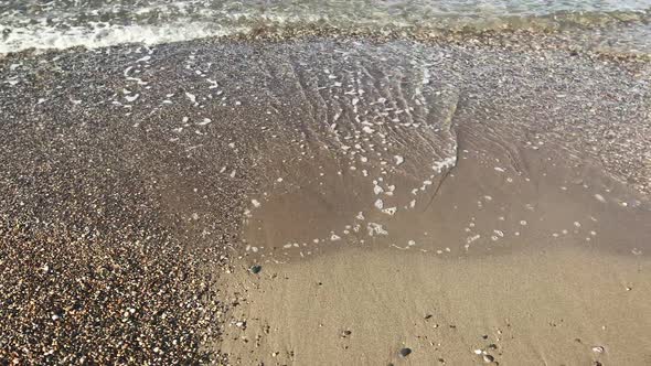 Sand and Galician Beach and the Sea