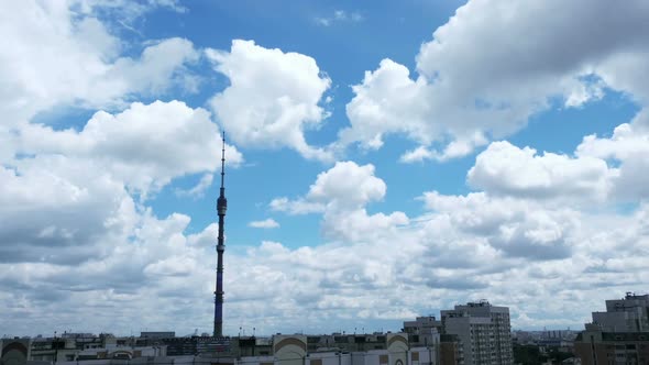 Telecommunication Tower In Capital Of Russia, Moscow