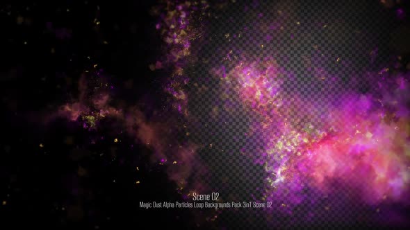 Magic Dust Alpha Particles Loop Backgrounds Pack 3in1 Part01