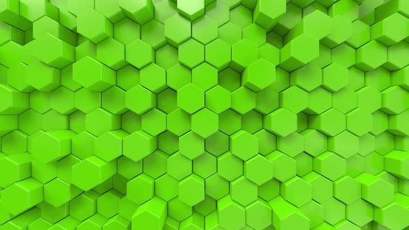 4K Green Hexagon Looped Background alt