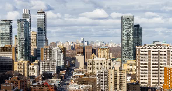 Modern City Skyline Downtown Toronto Architecture
