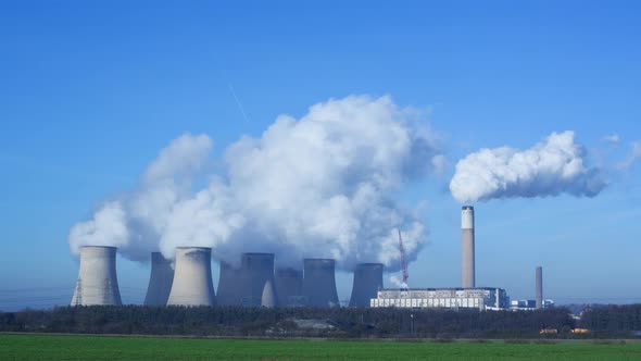 Timelapse of a coal fired power station