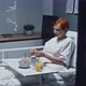 Woman Having Lunch in Hospital Bed - VideoHive Item for Sale