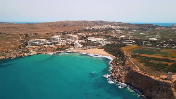 Aerial View of Paradise Bay in Malta alt