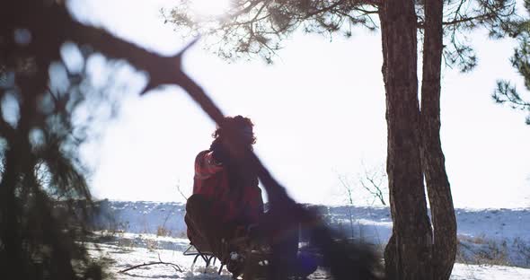 Good Looking Expressive Guy Outside in a Winter alt
