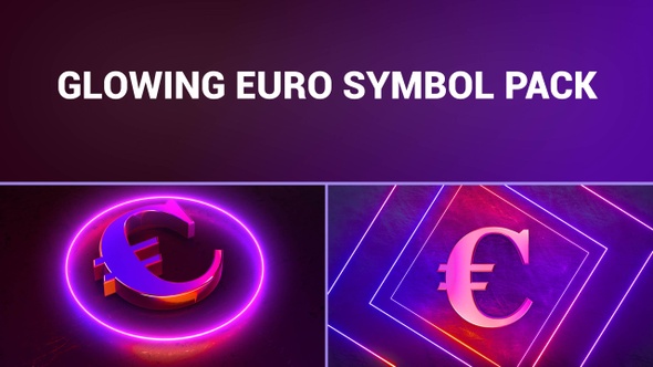 Glowing Euro Symbol Pack