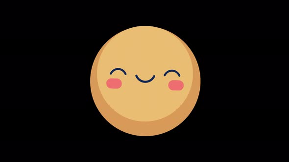 Animated Emoji Happy Face Infinite loop alpha channel transparent ...