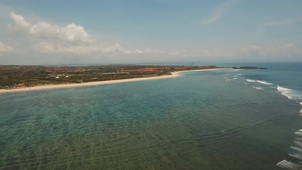 Aerial View Beautiful Beach Bali alt