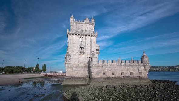 Belem Tower Is a Fortified Tower Located in the Civil Parish of Santa Maria De Belem in Lisbon alt
