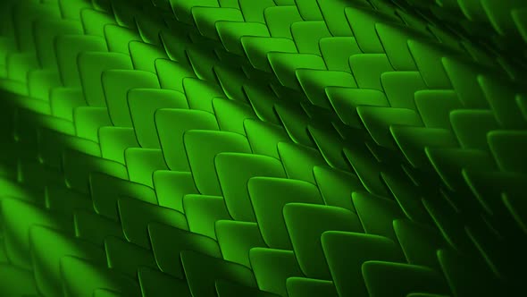 3d Wavy Green Snake Textured Pattern