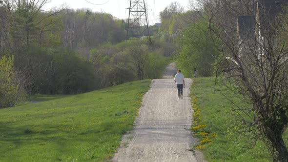 Person walking on a trail