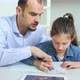 Father Helping his Daughter to do Homework - VideoHive Item for Sale