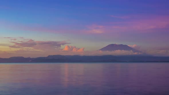 Quick Twilight over the Volcanic Island