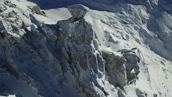 Alpine Mountain Landscape in Winter Snow Season alt