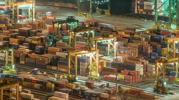 Cargo Port At Night alt