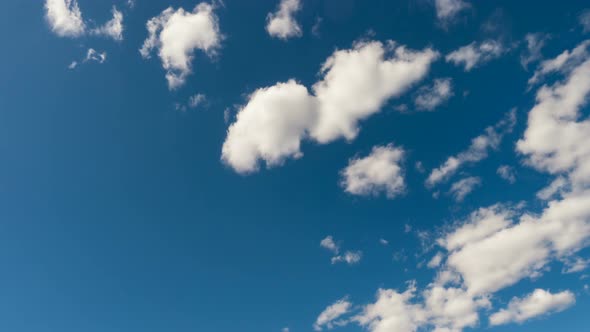 White Clouds On A Blue Sky Timelapse alt