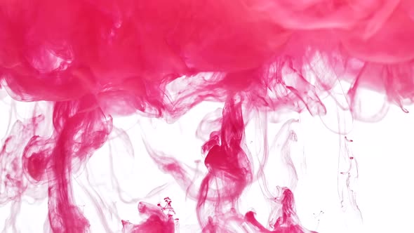 Flows of Pink Color Paint