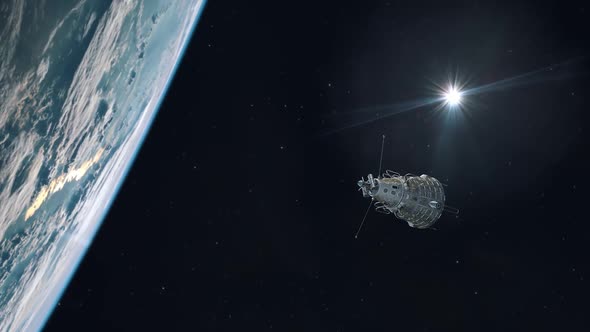 Sputnik 3 Satellite Leaving Earth Orbit