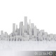 4K 3D Modern City Metropolis Skyline Concept in White - VideoHive Item for Sale