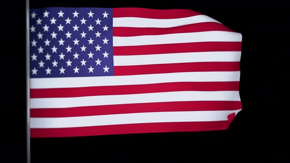 United States Flag Animation 4k