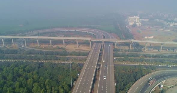 India Expressway Aerial View Noida Greater Noida Stock Footage Videohive